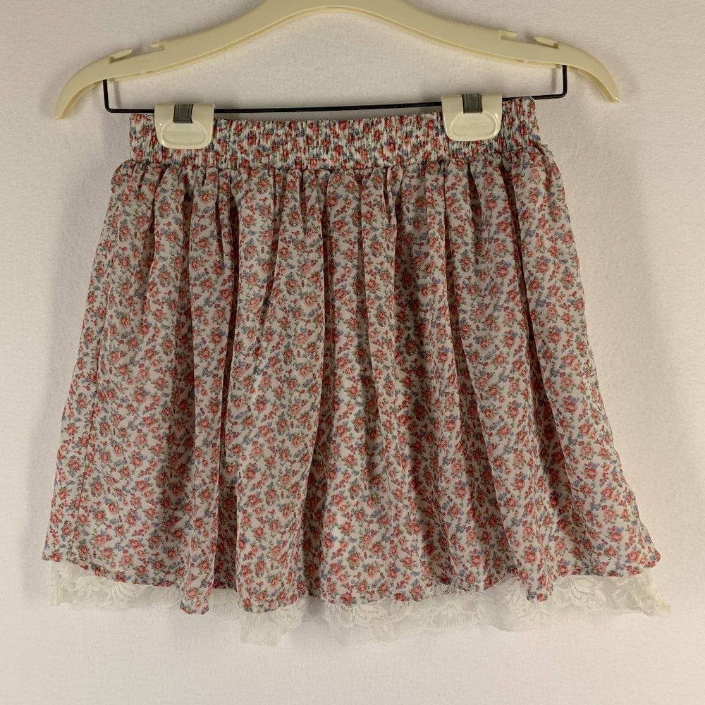 Forever 21 Womens Juniors Multicolor Floral Miniskirt Size S
